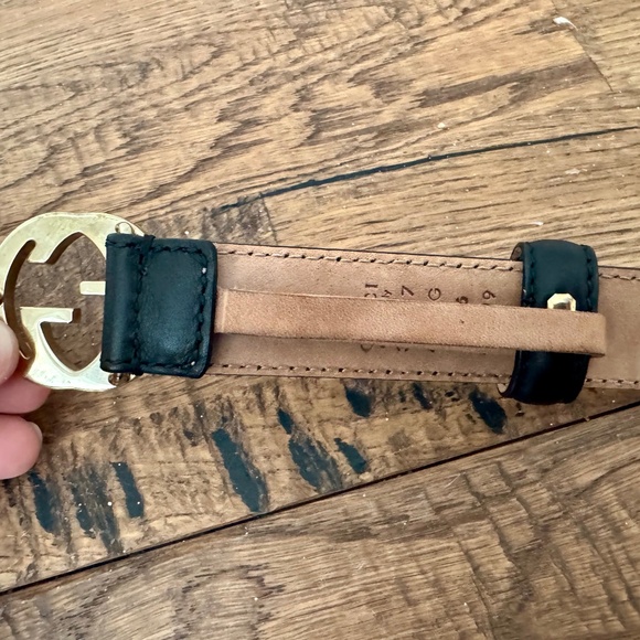 Gucci Interlocking G Buckle Belt Black Leather Gold 90 36 370717 - Picture 7 of 10